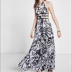 Express Black and White Sexy Summer Maxi-Dress